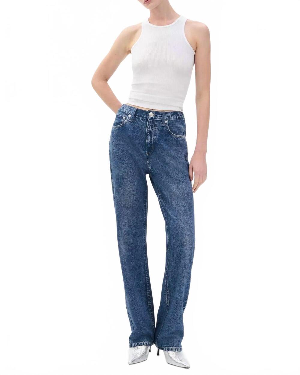 NEW RAG & BONE miramar shea relaxed straight pants in almeda